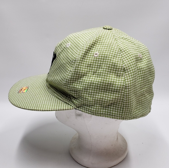 Legna Fitted Cap with NY Logo Green Houndstooth Pattern Size Medium 58cm - Picture 5 of 12